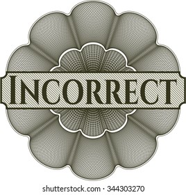 Incorrect money style rosette