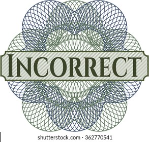 Incorrect money style rosette