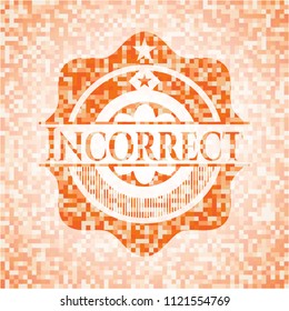 Incorrect orange mosaic emblem