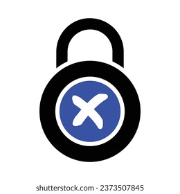 Incorrect Password Icon, Vector Graphics