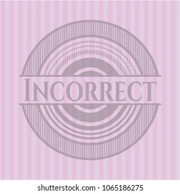  Incorrect pink emblem. Vintage.