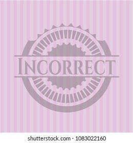  Incorrect pink emblem. Vintage.