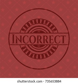 Incorrect realistic red emblem