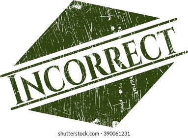 Incorrect Rubber Grunge Texture Stamp