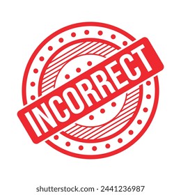 Incorrect Rubber stamp Design art Illustration 