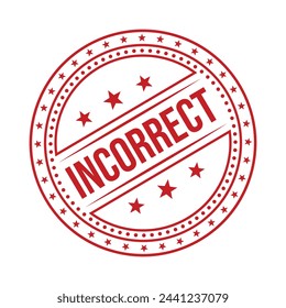 Incorrect Rubber stamp Design art Illustration 
