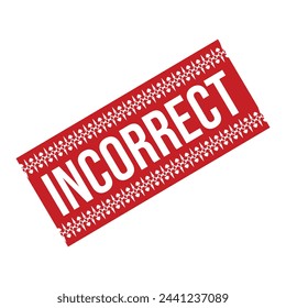 Incorrect Rubber stamp Design art Illustration 