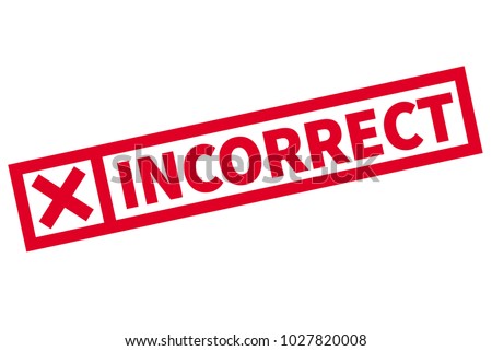 Incorrect typographic stamp. Typographic sign, badge or logo