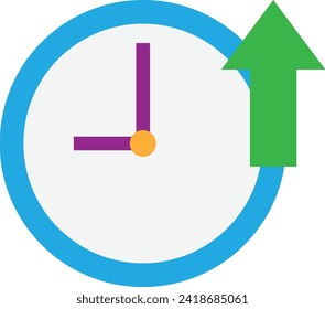 Increase Analytics Graph Icon Vector Flat Illustration