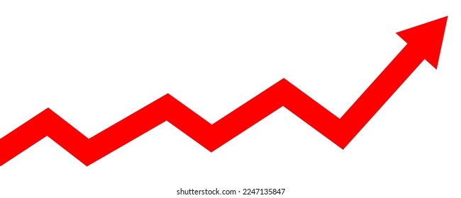 Up increase arrow business financial target background design template. Investment value economy growth concept.