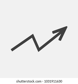 Increase Arrow Icon Vector Illustration. Diagram Icon Vector