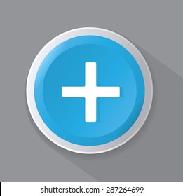 increase blue vector button