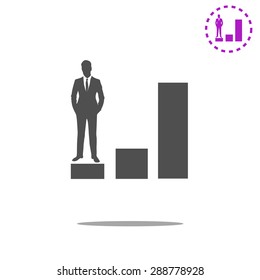 increase, businessman symbol