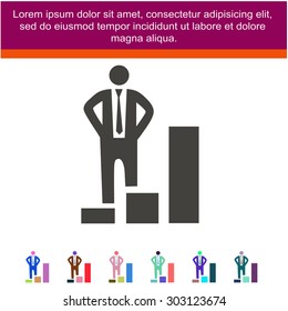 increase, businessman symbol