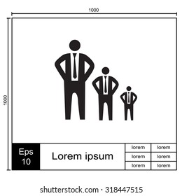 Increase, businessman symbol