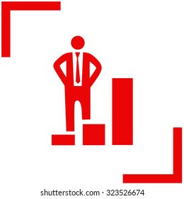 Increase, businessman symbol
