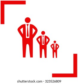 Increase, businessman symbol