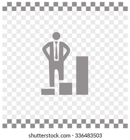 Increase, businessman symbol