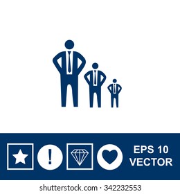 Increase, businessman symbol