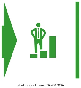 Increase, businessman symbol
