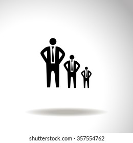 Increase, businessman symbol