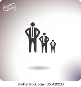 Increase, businessman symbol