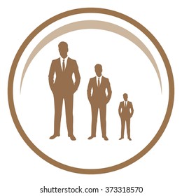 Increase, businessman symbol