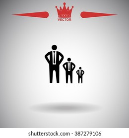 Increase, businessman symbol