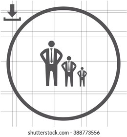 Increase, businessman symbol