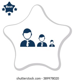Increase, businessman symbol
