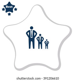 Increase, businessman symbol