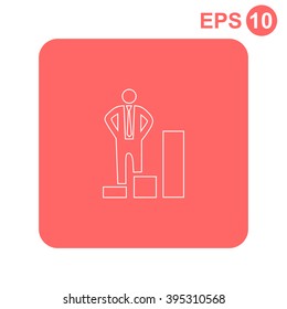 Increase, businessman symbol
