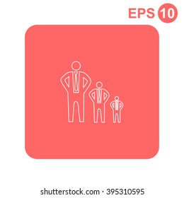 Increase, businessman symbol