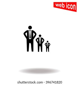 Increase, businessman symbol