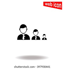 Increase, businessman symbol