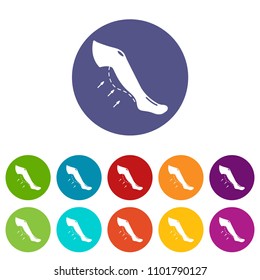 Increase calves icons color set vector for any web design on white background