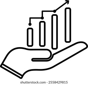 Increase Car Chart icon Design for Commercial and Personal Purpose