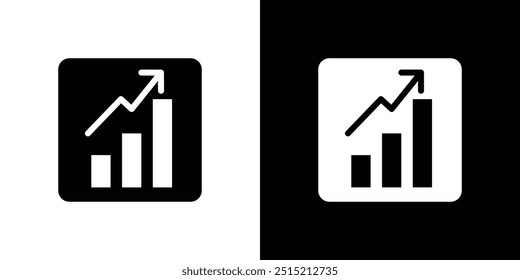 Aumentar el Vector de conjunto de logotipos de iconos de gráficos