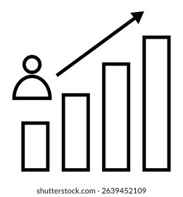  increase chart icon set, growth up arrow icon vector illustration symbol.