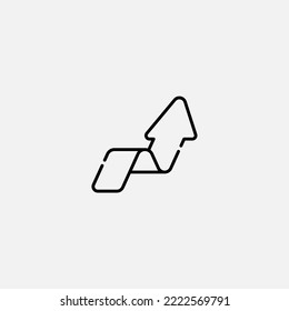 Increase chart icon sign vector,Symbol, logo illustration for web and mobile