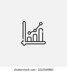 Increase chart icon sign vector,Symbol, logo illustration for web and mobile