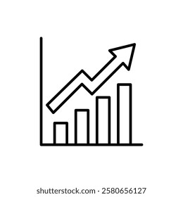 Increase chart icon Vector logo set flat