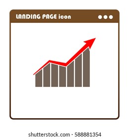 increase chart, landing page icon