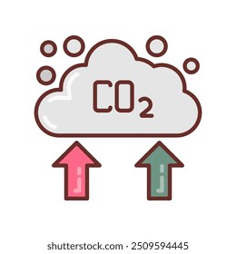Vergrößern CO 2 gefüllte Symbole, Vektorgrafik