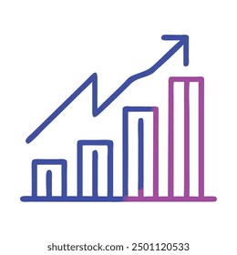 Increase conversion and increase profits icon vector illustration