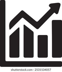 Icono de Vector de elemento gráfico de aumento y disminución. Gráfico, gráfico y diagrama. Estadísticas de datos tanto hacia arriba como hacia abajo. Para el informe comercial de la vivienda, Precio, interés