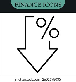 Increase and Decrease line Editable Icons set.Vector set.Vector illustration in modern thin line style of profit related icons: chart, graph, arrow,and more.Pictograms and infographics for mobile apps