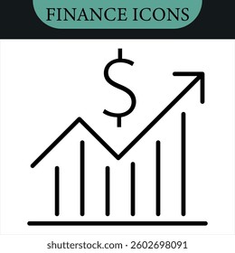 Increase and Decrease line Editable Icons set.Vector set.Vector illustration in modern thin line style of profit related icons: chart, graph, arrow,and more.Pictograms and infographics for mobile apps