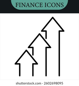 Increase and Decrease line Editable Icons set.Vector set.Vector illustration in modern thin line style of profit related icons: chart, graph, arrow,and more.Pictograms and infographics for mobile apps