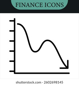 Increase and Decrease line Editable Icons set.Vector set.Vector illustration in modern thin line style of profit related icons: chart, graph, arrow,and more.Pictograms and infographics for mobile apps